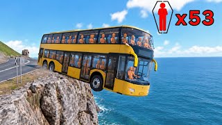 Realistic Car Crashes on Dangerous Roads | BeamNG.drive#24 | Ultra Detailed Crash Compilation