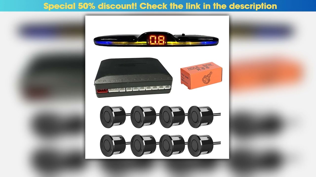 Multiple Radar Parking Sensor Kit Backlight Parktronic LED Display System Backup Monitor Detector