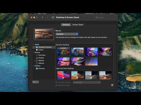 How to change to dynamic desktop wallpaper on Mac