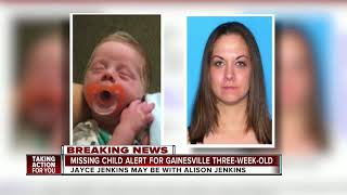 Florida Missing Child Alert issued for 3-week-old baby from Gainesville
