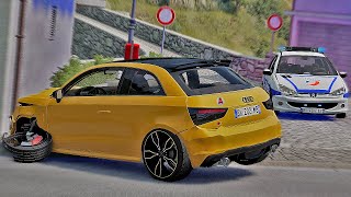 POLICE VS VOLEUR IL S'ENVOIE EN ENFER AVEC SA AUDI S1 | BeamNG Drive