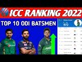 ICC REVEALED NEW ICC ODI BATTING RANKING | PAK vs AUS ODI SERIES | IMAM &amp; BABAR IN TOP 10