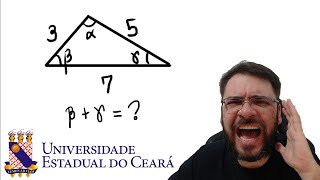 UECE\/2026 In relation to a triangle whose sides are 3m, 5m and 7m respectively, it is possible to