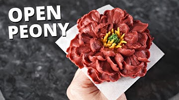 How to pipe buttercream peony | open peony