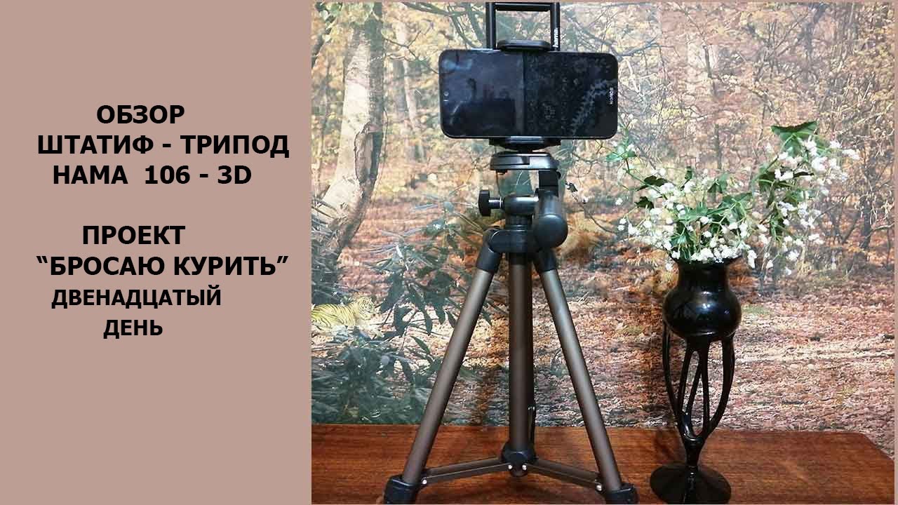 Обзор Штатив - трипод  HAMA 106- 3D   Отчет по двенадцатому дню моего проекта "Бросаю курить"