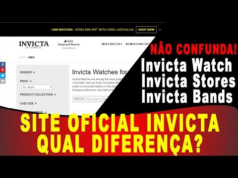 Site Oficial INVICTA WATCH - Qual Diferença Invicta Stores e Invicta Bands?