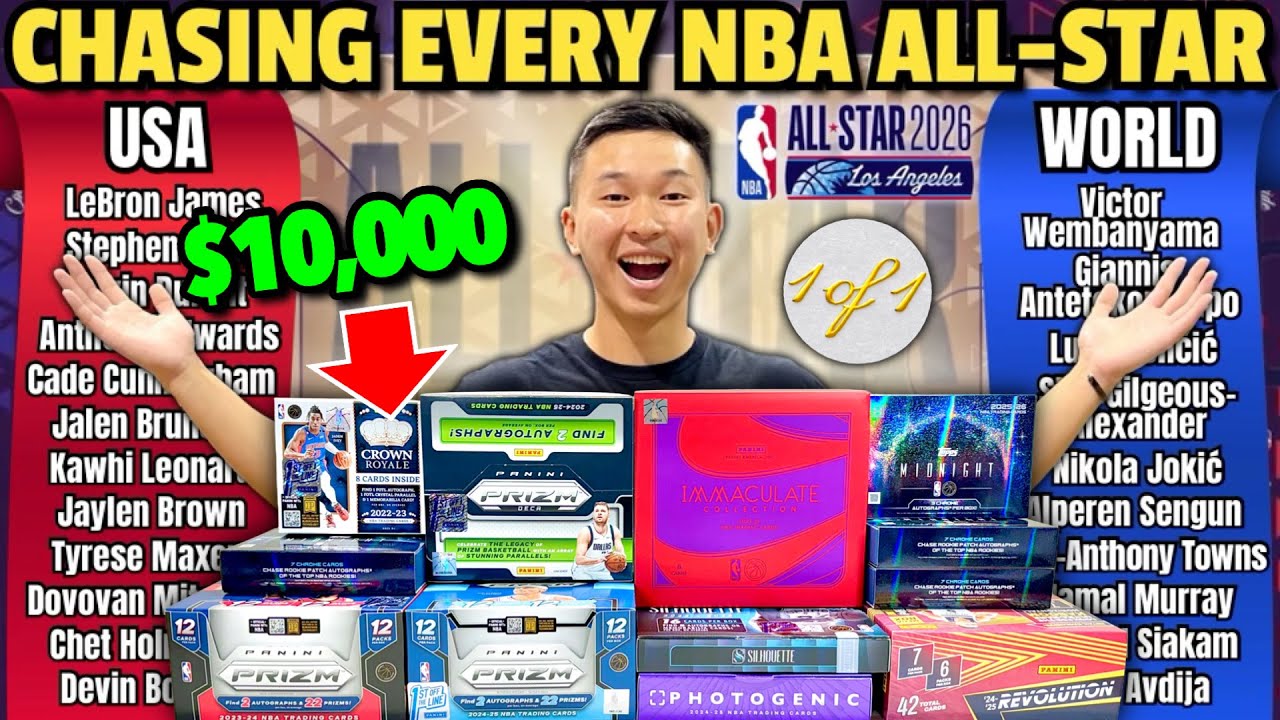 Opening basketball packs until I pull EVERY 2026 NBA ALL-STAR (INSANE)! 😱🔥