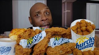 CHURCH'S FRIED CHICKEN MUKBANG 먹방 ... EAT WITH ME