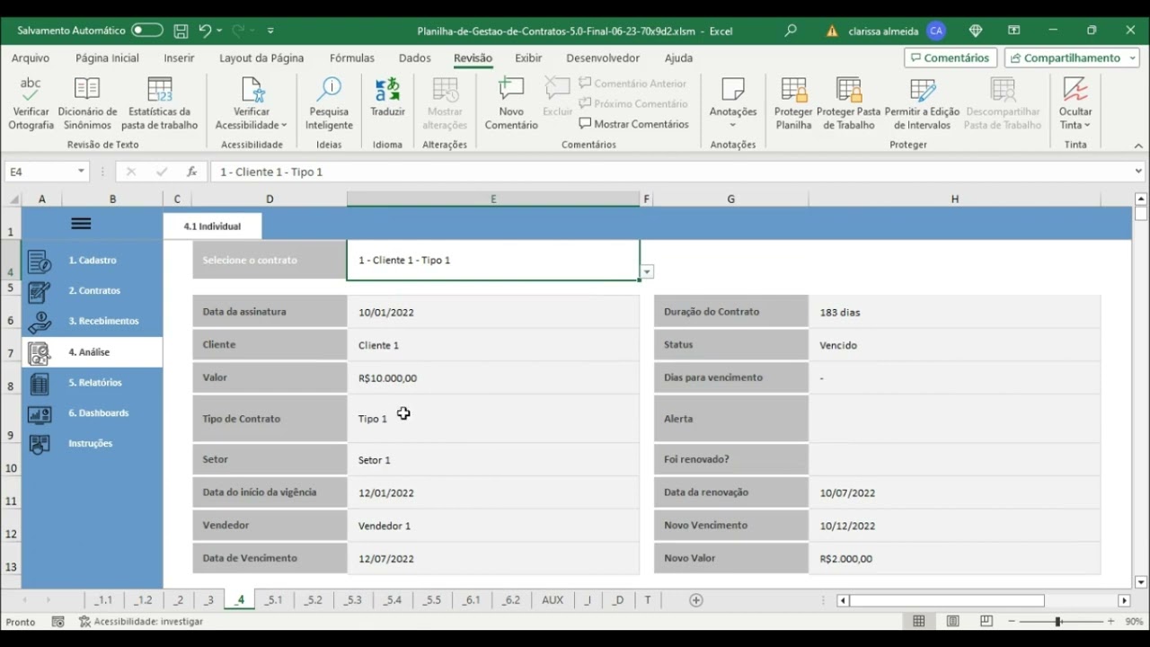 Planilha de Gestão de Contratos 5.0