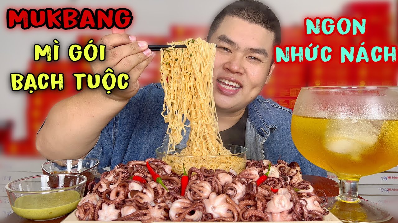 Mì Gói Mà Ăn Chung Với Bạch Tuộc Thì Ta Nói Chỉ Có Mà Ngon Nhức Nách | Mập Food | Mukbang