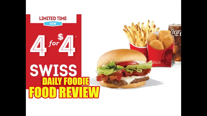 Wendy's Swiss JBC 4 for $4 Deal Review - New Value Meal Unwrapping #foodreview