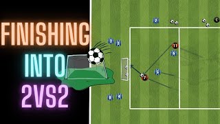 Quick Finishing Into 2vs2 | Football/Soccer