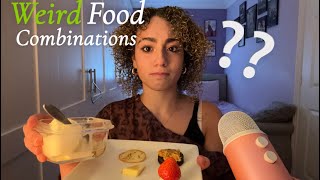 ASMR| Trying weird food combinations 😑(mouth sounds)
