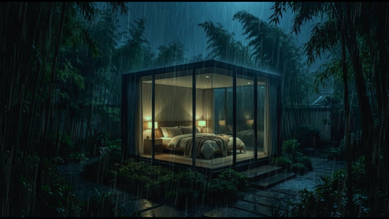 Night Forest Rain Sounds for Sleep | Beat Insomnia & Deep Slumber in a Cozy Cabin