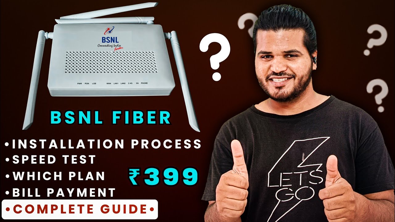 BSNL Fiber कैसे लगवाएं? Best Plan, Speed Test & Full Installation Guide | BSNL FTTH 2025 | Bill Pay!