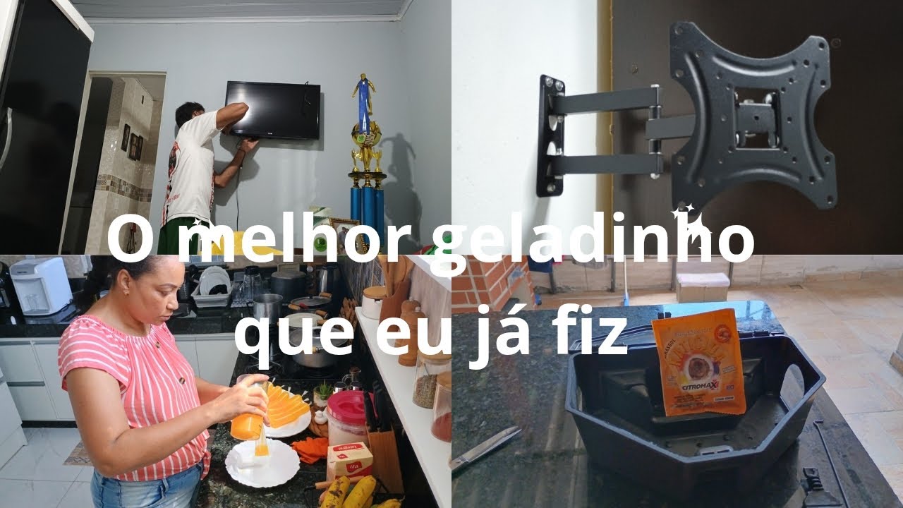 VLOG / ARMADILHA PARA RATOS / FAZENDO GELADINHO( MUITO CALOR EM MG) SUPORTE PARA TELEVISÃO 