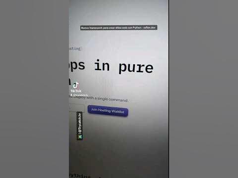 Nuevo framework para crear sitios web con Python - reflex.dev - YouTube