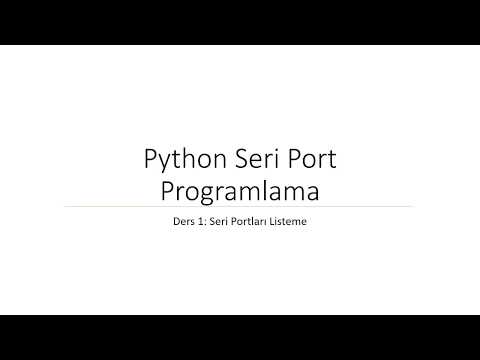 (Sessiz) 1: Seri Portları Listeleme (Python)