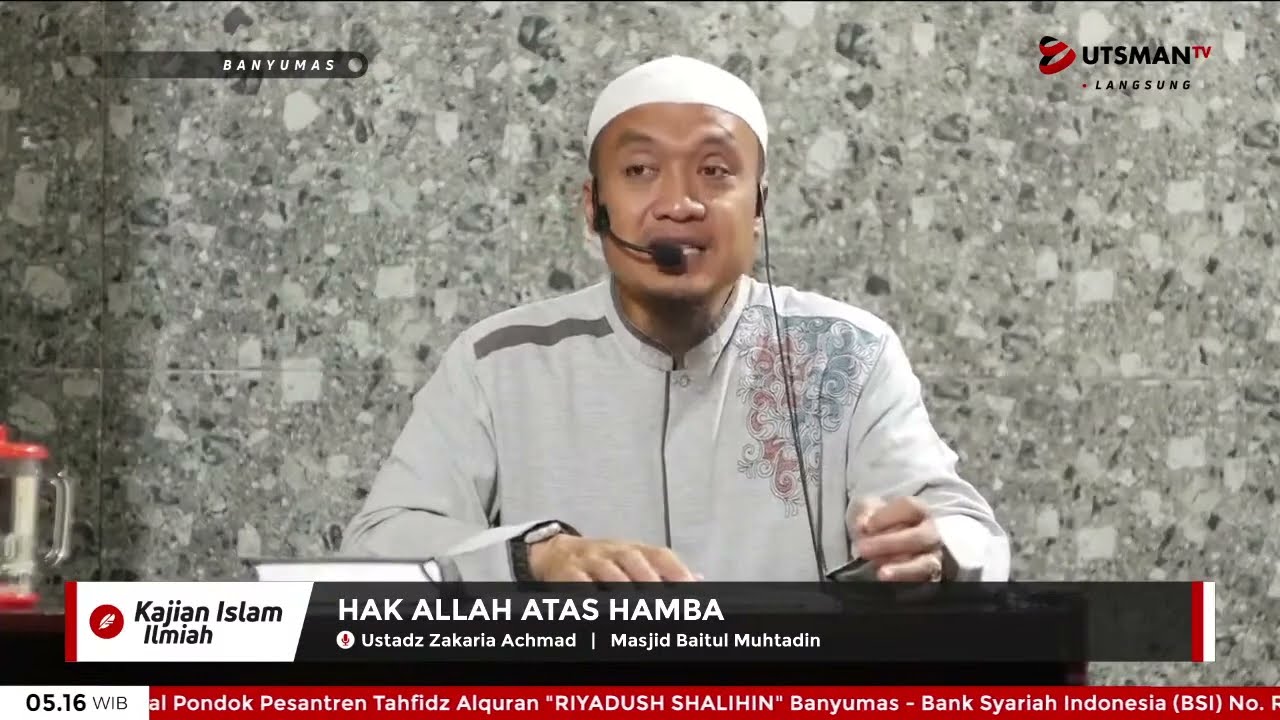 ⁣LIVE Hak Allah Atas Hamba - Ust. Zakaria Achmad