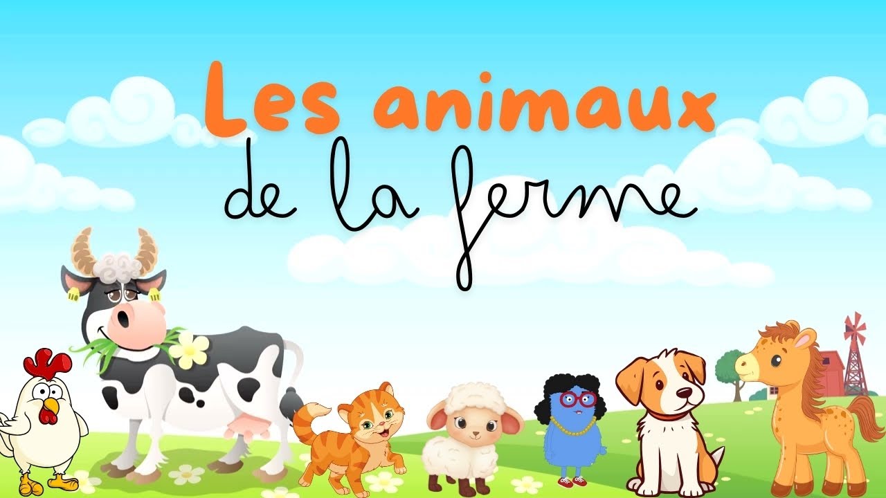 Chanson pour apprendre les animaux de la ferme en français pour enfants ...