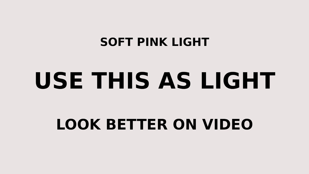 Soft Pink Screen Light (Flattering Skin Tone for Video Calls & Recording)