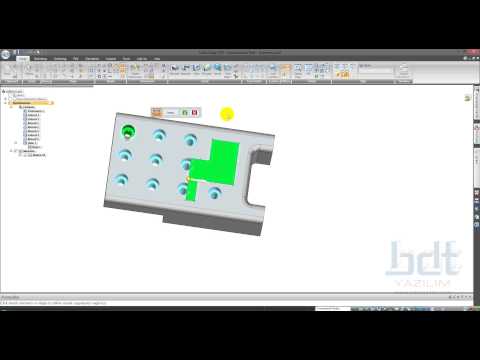 Solid Edge ST6 - Eğitim Videoları (Senkron Modelleme) -55- Senkron Rectangular Pattern