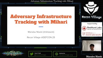 Adversary Infrastructure Tracking with Mihari - Manabu Niseki - Recon Village @DEFCON 29