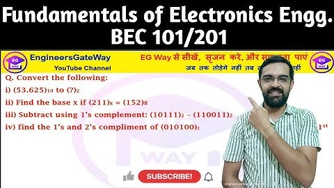 💥 AKTU🔥UNIT 4 - Fundamental of electronics engg. Number conversion PYQs B.TECH 1 Year #bec201