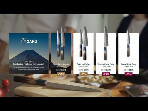 Zaku Japanese Knives: 100% made & designed in Japan! - YouTube