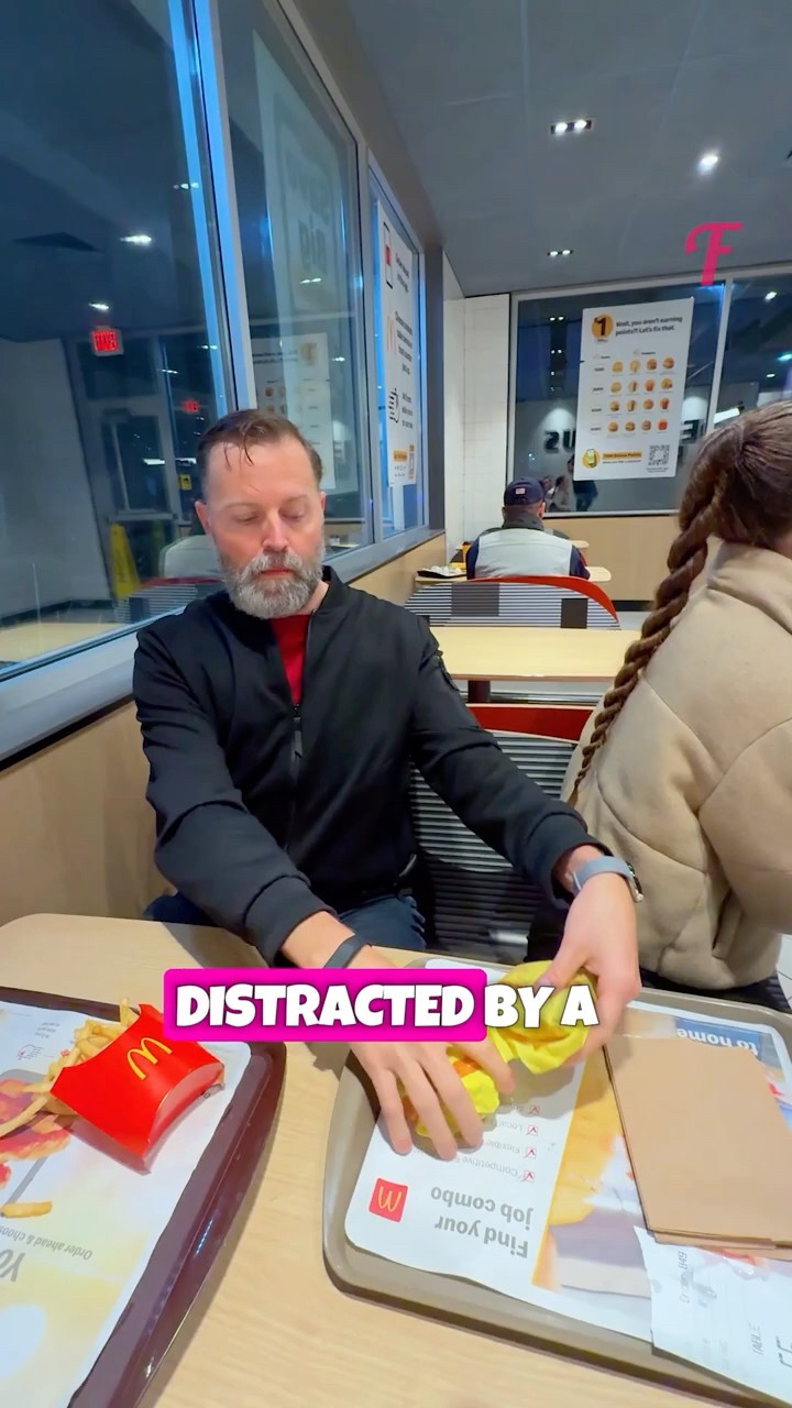 He Tried To Steal Her Burger But Karma Had Other Plans! #shorts