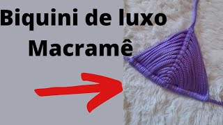 Costura passo a passo Biquini cortininha luxo macramê #diy #costura #facavcmesmo