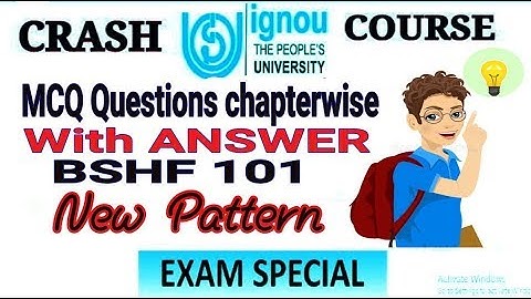 bshf 101 mcq objective questions new pattern for exam : in hindi - part-1