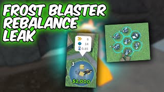 FROST BLASTER REBALANCE LEAK | Tower Defense Simulator | ROBLOX