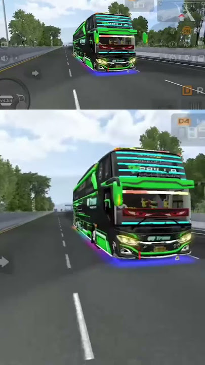 bus simulator Indonesia full strobo QQ TRANS #bussid #gaming #shorts