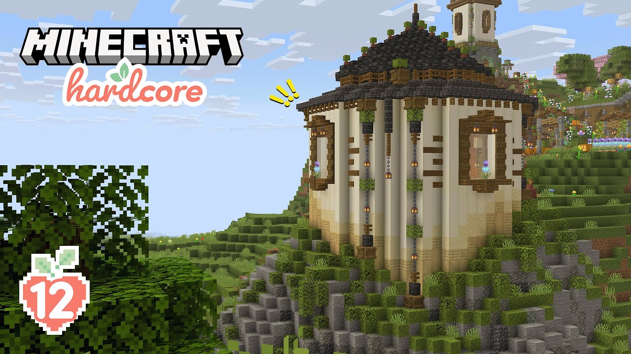 Building a Cliffside Armadillo Sanctuary in Minecraft Hardcore #12