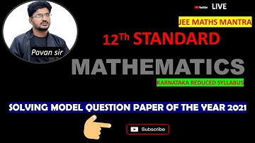 2nd PU Mathematics Model question paper 1 complete solution | Part c | shift 2