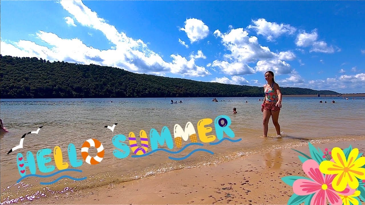 Having Fun At Beltzville State Park Beach YouTube