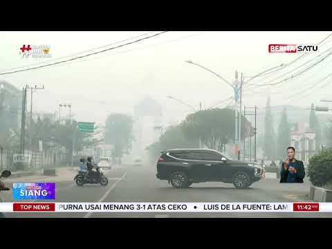 Karhutla Masih Parah, Kabut Asap Selimuti Palangka Raya #BeritaSatuSiang