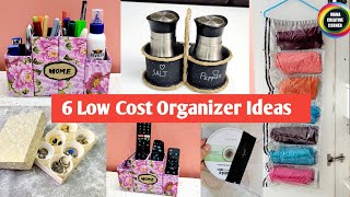 6 No Cost & Low Cost Organizer Ideas from House hold waste | DIY Organizers from waste material