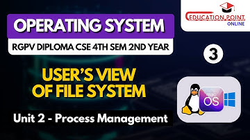 User’s view of File System | Operating Systems RGPV Diploma CSE/IT 4th Sem 2nd Year
