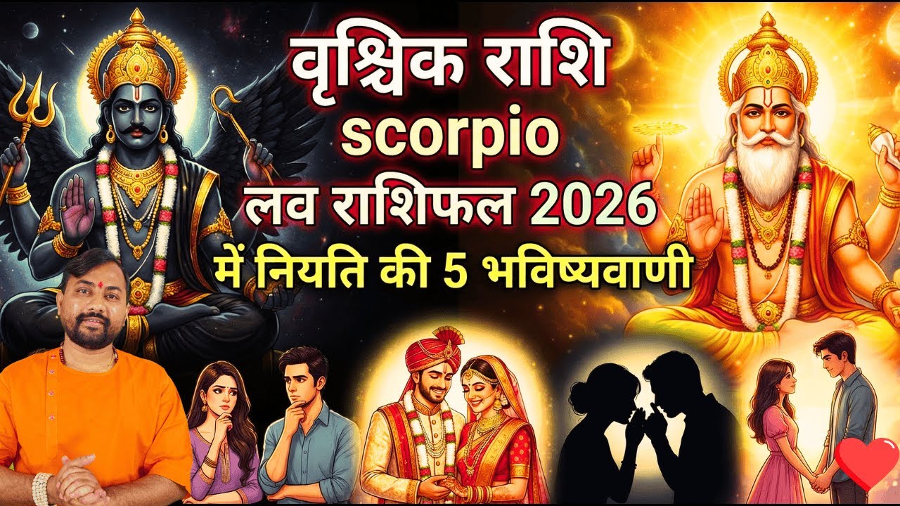 SCORPIO LOVE HOROSCOPE 2026 - वृश्चिक राशि के लिए नियति की 5 भविष्यवाणीया - जो होकर रहेगी