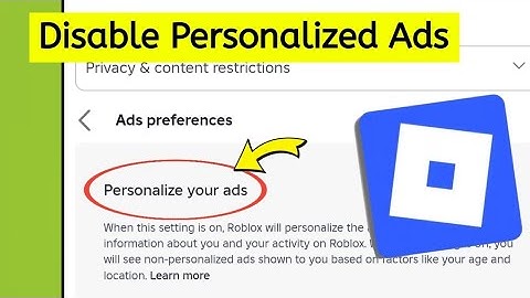 How To Disable Personalized Ads on Roblox 