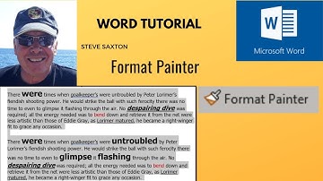 This video explains how to use the format painter in Microsoft Word