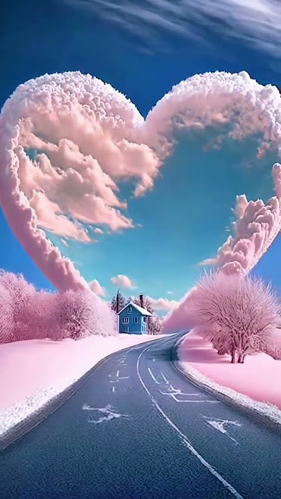 awan love romantis #langit #pemandangan #indah #laut #pantai #bunga #cantik #shorts