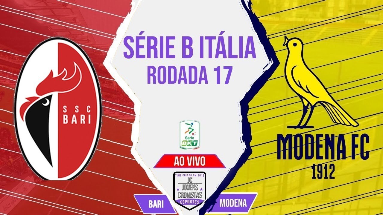 Futebol no JC: Bari 4 x 1 Modena, Série B Itália, 17ª Rodada