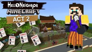 Hello Neighbor | Act 2 | Full outlook gameplay | Minecraft PE | screenshot 1