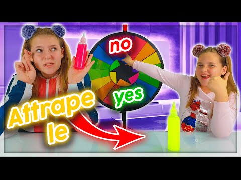 MYSTERY WHEEL OF SLIME CHALLENGE ! CATCH IT ! ATTRAPE LE !