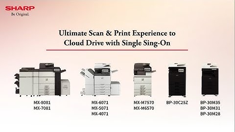 SHARP MFP - Single Sign-On Feature