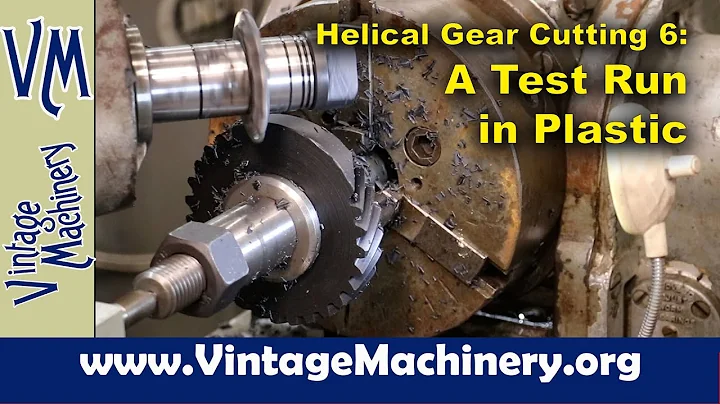 Cutting Helical Gears on the Horizontal Mill 6: A Trial Run in Plastic - My FIRST Helical Gear!