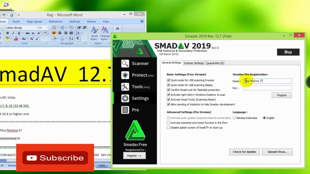 smadav 10.9 serial key download